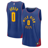 Christian Braun Denver Nuggets Fast Break Replica Player Jersey Statement Editi- Blue - NBA