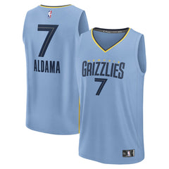 Santi Aldama Memphis Grizzlies Fast Break Replica Player Jersey Statement Edition Light Blue - NBA