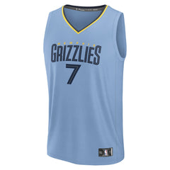 Santi Aldama Memphis Grizzlies Fast Break Replica Player Jersey Statement Edition Light Blue - NBA