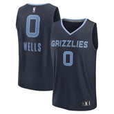 Jaylen Wells Memphis Grizzlies Fast Break Replica Player Jersey Icon Edition Navy - NBA