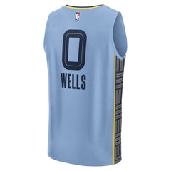 Jaylen Wells Memphis Grizzlies Fast Break Replica Player Jersey Statement Edition Light Blue - NBA