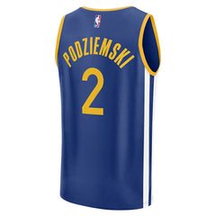 Brandin Podziemski Golden State Warriors Fast Break Replica Player Jersey Icon Editi- Royal - NBA