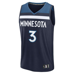 Jaden McDaniels Minnesota Timberwolves Fast Break Replica Player Jersey Icon Edition Navy - NBA