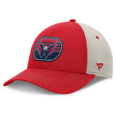 Washington Capitals Fanatics 2025 Stanley Cup Playoffs Locker Room Trucker Adjustable Hat - Red/Gray - NHL