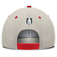 Washington Capitals Fanatics 2025 Stanley Cup Playoffs Locker Room Trucker Adjustable Hat - Red/Gray - NHL