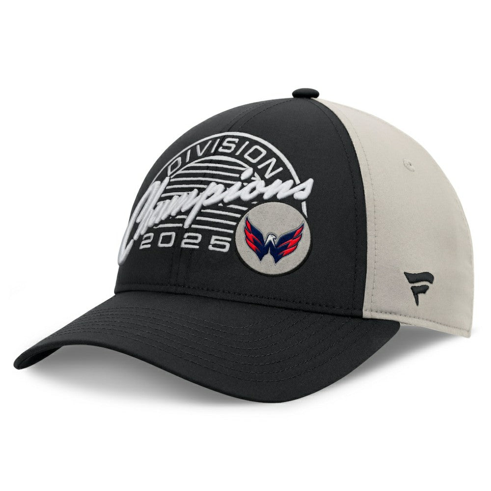 Washington Capitals Fanatics 2025 Metropolitan Division Champions Locker Room Adjustable Hat - Black/Gray - NHL