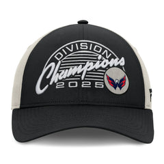 Washington Capitals Fanatics 2025 Metropolitan Division Champions Locker Room Adjustable Hat - Black/Gray - NHL