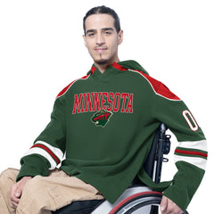 Minnesota Wild G-III Sports by Carl Banks Adaptive Wear Lord Stanley Hooded Long Sleeve Sweatshirt - Green - NHL