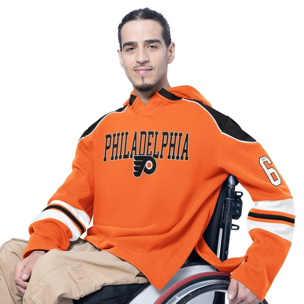 Philadelphia Flyers G-III Sports by Carl Banks Adaptive Wear Lord Stanley Hooded Long Sleeve Sweatshirt - Orange - NHL