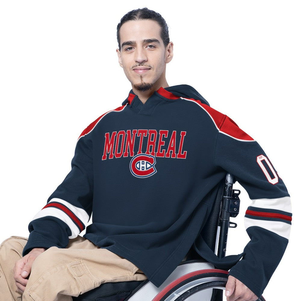 Montreal Canadiens G-III Sports by Carl Banks Adaptive Wear Lord Stanley Hooded Long Sleeve Sweatshirt - Navy - NHL
