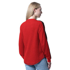 Chicago Blackhawks G-III 4Her by Carl Banks Women's Advantage Thermal Long-Sleeve Tri-Blend T-Shirt - Red - NHL