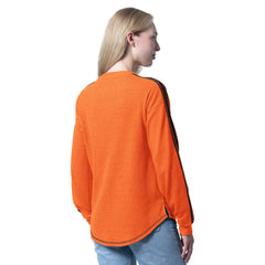 Philadelphia Flyers G-III 4Her by Carl Banks Women's Advantage Thermal Long-Sleeve Tri-Blend T-Shirt - Orange - NHL