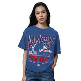 New York Rangers Starter Women's Oversized Hall of Fame T-Shirt - Heather Blue - NHL