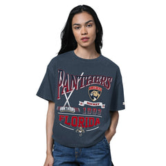 Florida Panthers Starter Women's Oversized Hall of Fame T-Shirt - Heather Navy - NHL