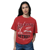 Detroit Red Wings Starter Women's Oversized Hall of Fame T-Shirt - Heather Red - NHL