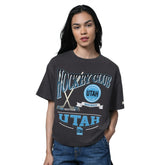 Utah Hockey Club Starter Women's Oversized Hall of Fame T-Shirt - Heather Black - NHL