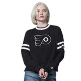 Philadelphia Flyers Starter Women's Rally Fleece Cropped Sweatshirt - Black - NHL