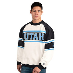 Utah Mammoth Starter Male Adult Defense Fleece Crewneck Sweatshirt - White - NHL