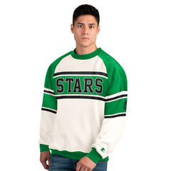 Dallas Stars Starter Male Adult Defense Fleece Crewneck Sweatshirt - White - NHL