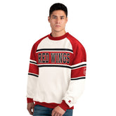 Detroit Red Wings Starter Male Adult Defense Fleece Crewneck Sweatshirt - White - NHL