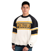 Pittsburgh Penguins Starter Male Adult Defense Fleece Crewneck Sweatshirt - White - NHL