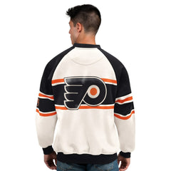 Philadelphia Flyers Starter Male Adult Defense Fleece Crewneck Sweatshirt - White - NHL