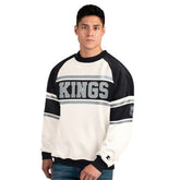 Los Angeles Kings Starter Male Adult Defense Fleece Crewneck Sweatshirt - White - NHL