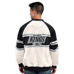 Los Angeles Kings Starter Male Adult Defense Fleece Crewneck Sweatshirt - White - NHL