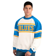 St. Louis Blues Starter Male Adult Defense Fleece Crewneck Sweatshirt - White - NHL