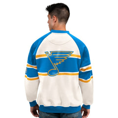 St. Louis Blues Starter Male Adult Defense Fleece Crewneck Sweatshirt - White - NHL