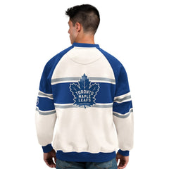 Toronto Maple Leafs Starter Male Adult Defense Fleece Crewneck Sweatshirt - White - NHL