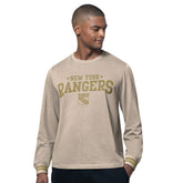 New York Rangers Starter Field Long Sleeve T-Shirt - Tan - NHL