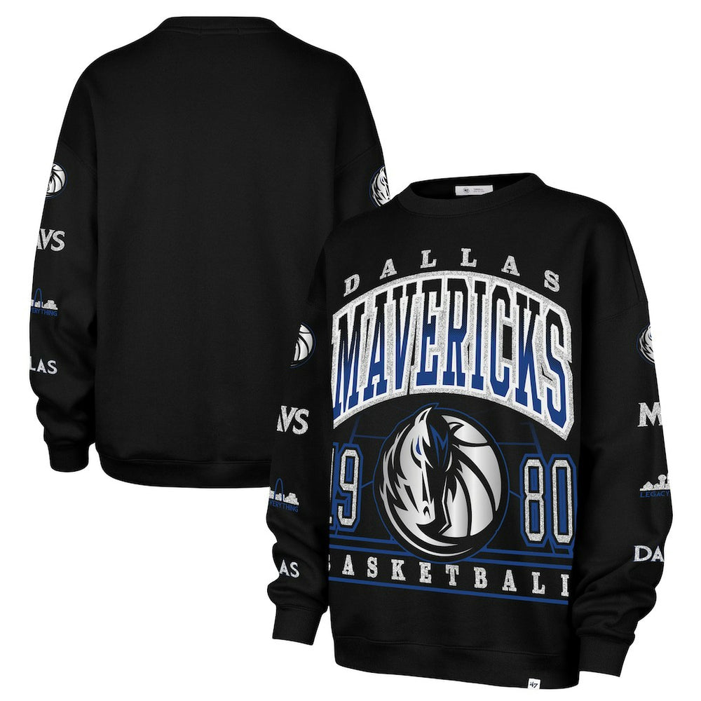 Dallas Mavericks '47 Women's 2025/26 City Edition Go Big Oversized Sweatshirt Black - NBA