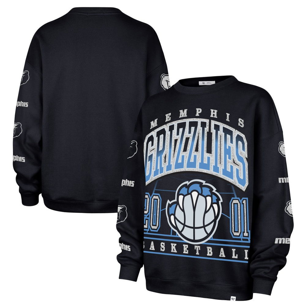 Memphis Grizzlies '47 Women's 2025/26 City Edition Go Big Oversized Sweatshirt Navy - NBA