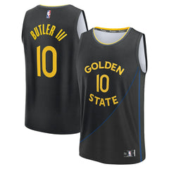 Jimmy Butler III Golden State Warriors Fast Break Replica Player Jersey Statement Editi- Black - NBA