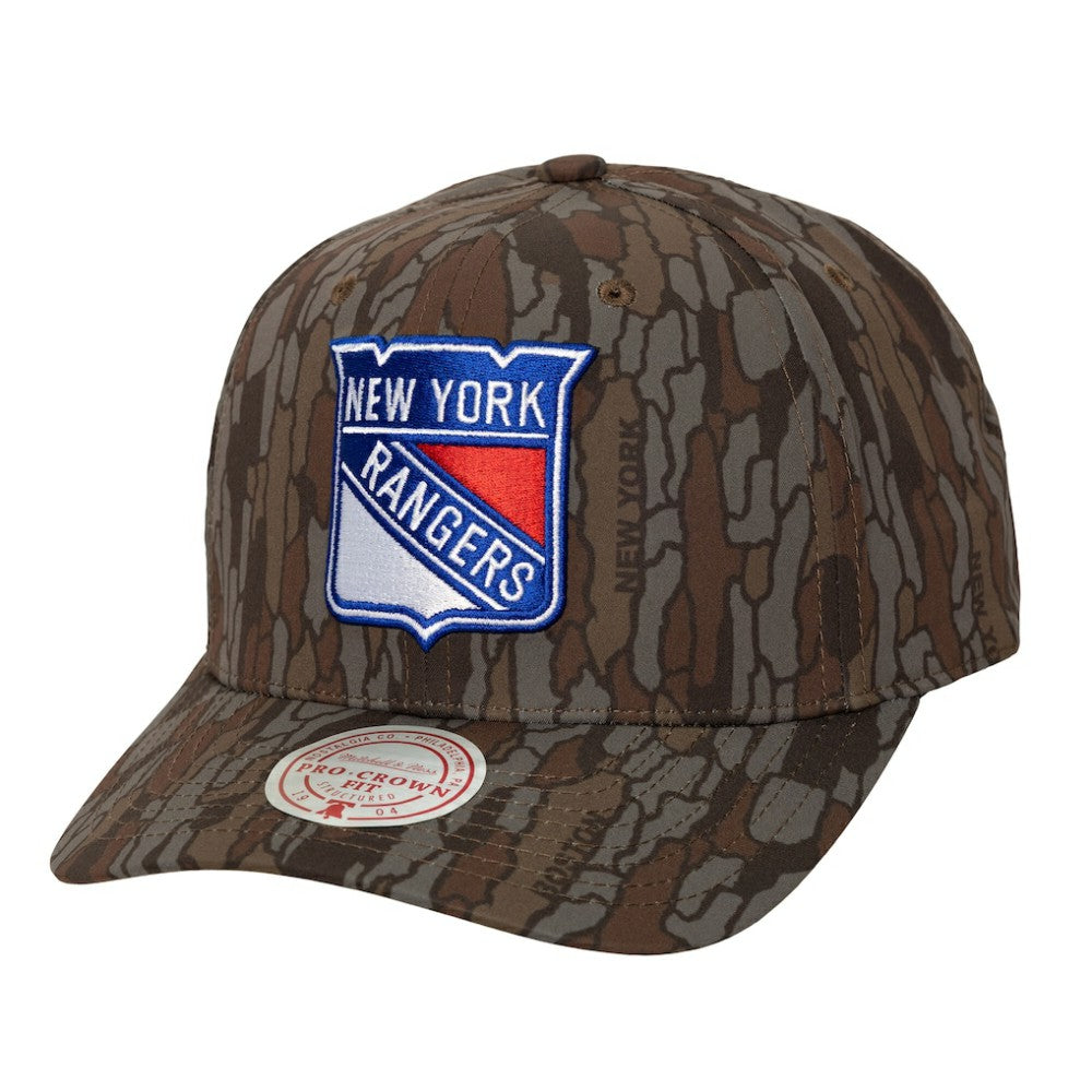 New York Rangers Mitchell & Ness Hidden Camo Pro Crown Adjustable Hat - Camo - NHL