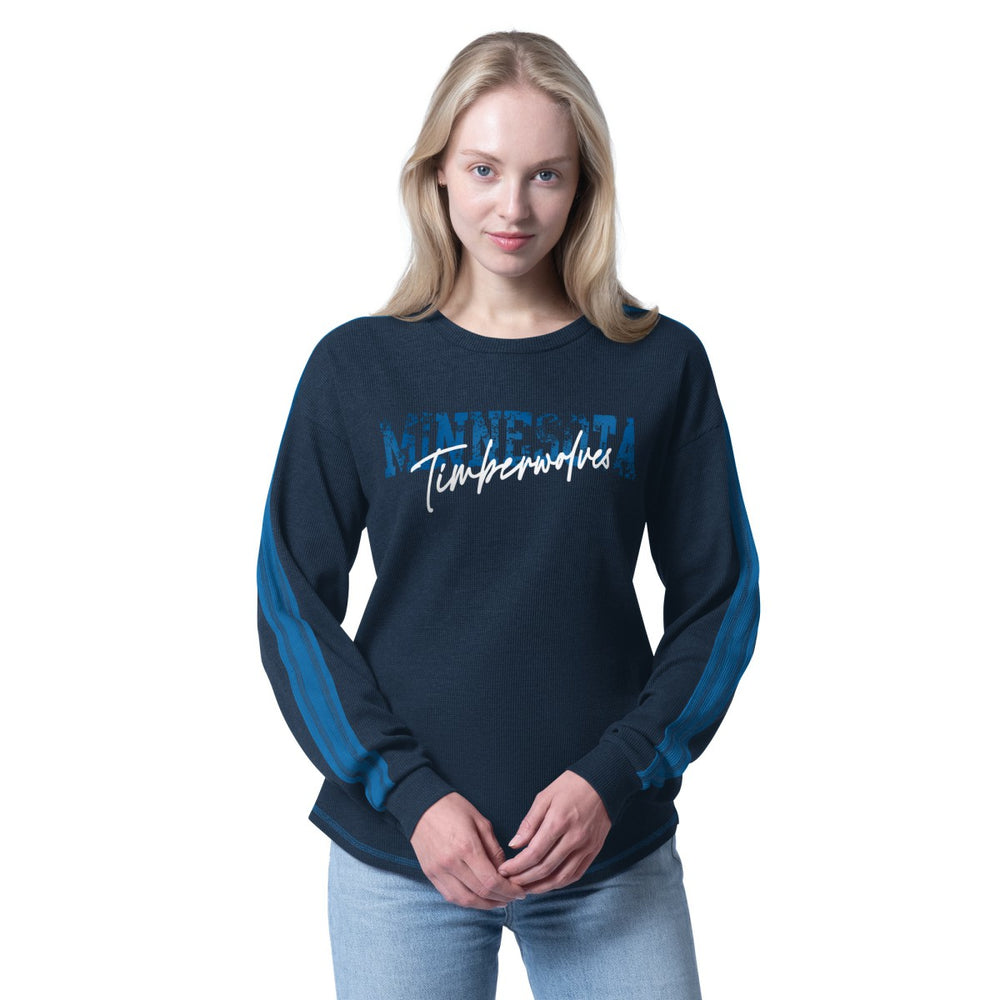 Minnesota Timberwolves G-III 4Her by Carl Banks Women's Advantage Tri-Blend Long Sleeve T-Shirt Navy - NBA