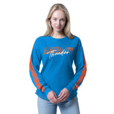 Oklahoma City Thunder G-III 4Her by Carl Banks Women's Advantage Tri-Blend Long Sleeve T-Shirt Heather Blue - NBA