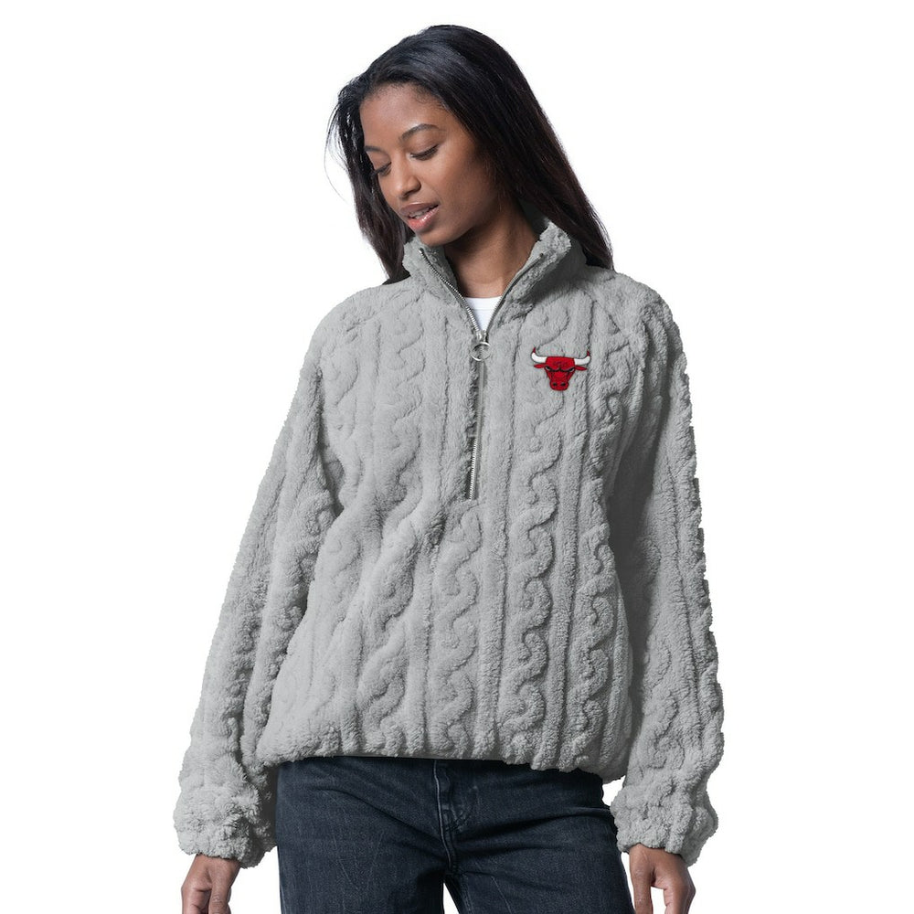 Chicago Bulls G-III 4Her by Carl Banks Women's Champ Half-Zip Pullover Gray - NBA