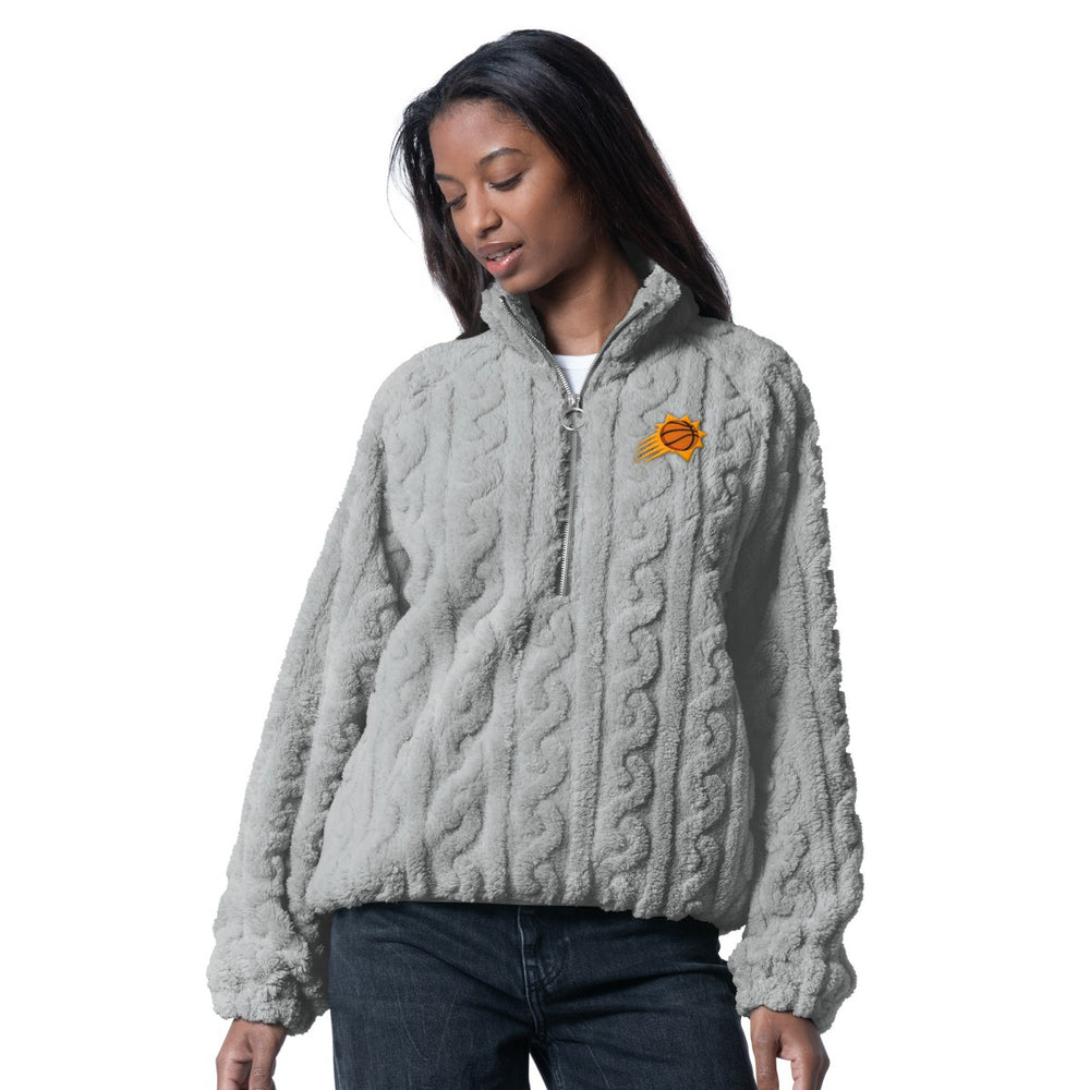 Phoenix Suns G-III 4Her by Carl Banks Women's Champ Half-Zip Pullover Gray - NBA