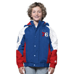 Philadelphia 76ers Starter Youth All Time Pro Jr. Full-Zip Hoodie Jacket Royal/Red - NBA