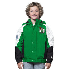 Boston Celtics Starter Youth All Time Pro Jr. Full-Zip Hoodie Jacket Kelly Green/Black - NBA