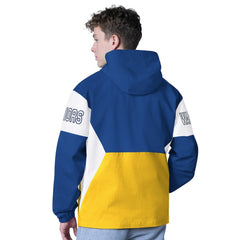 Golden State Warriors G-III Sports by Carl Banks Tailgate Half-Zip Hoodie Royal/Gold - NBA