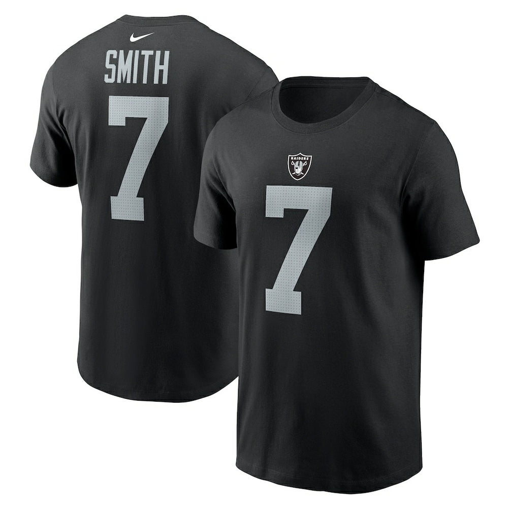 Geno Smith Las Vegas Raiders Name & Number T-Shirt Black | Nike for Sale