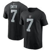 Geno Smith Las Vegas Raiders Name & Number T-Shirt Black | Nike for Sale