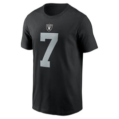 Geno Smith Las Vegas Raiders Name & Number T-Shirt Black | Nike for Sale