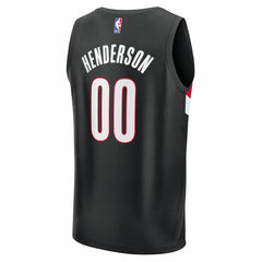 Scoot Henderson Portland Trail Blazers Fast Break Replica Jersey Icon Edition Black - NBA