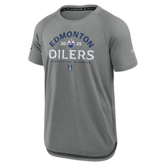 Edmonton Oilers Fanatics 2025 Stanley Cup Playoffs Authentic Pro Rink Performance T-Shirt - Heather Gray - NHL