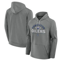 Edmonton Oilers Fanatics 2025 Stanley Cup Playoffs Authentic Pro Rink Fly Fleece Pullover Hoodie - Gray - NHL