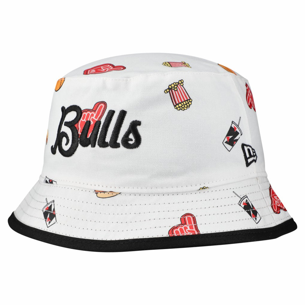 Chicago Bulls Team Cheer Reversible Bucket Hat White - NBA